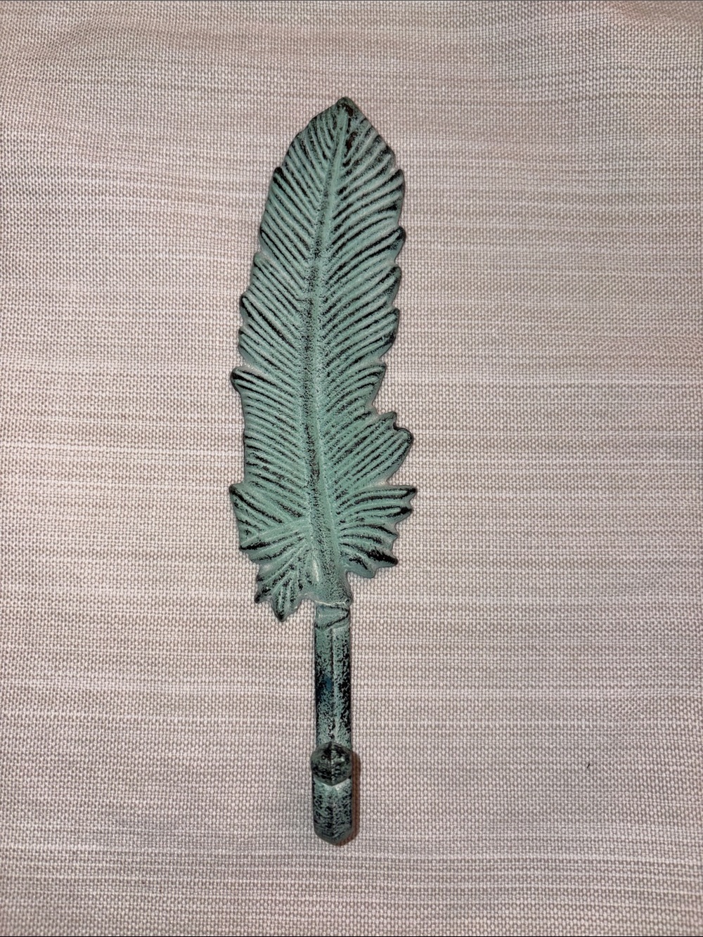 Cast Iron Metal Feather Wall Hook